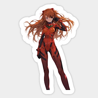 Asuka Langley Soryu evangelion Illustration 6 Sticker